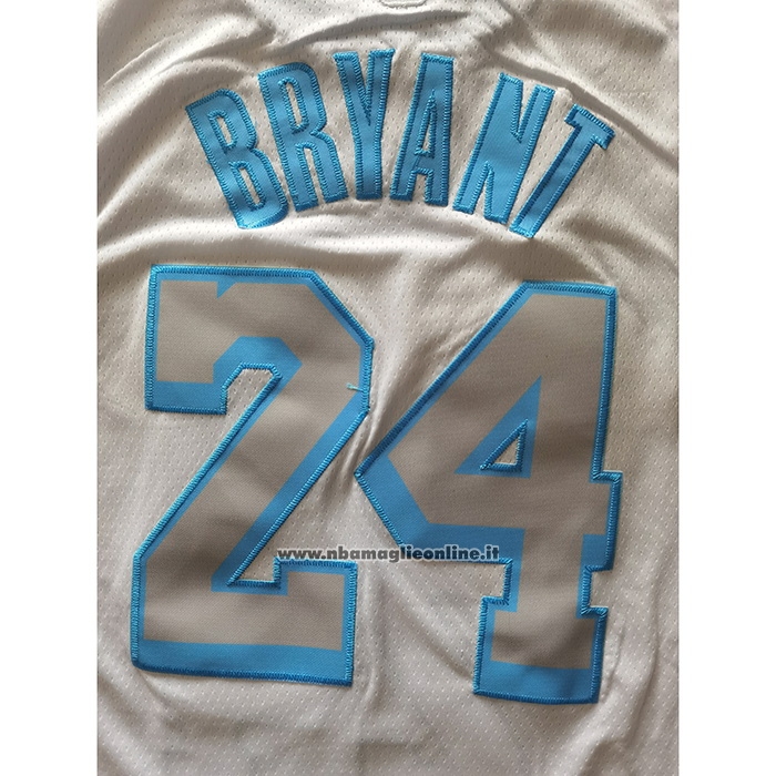 Maglia Los Angeles Lakers Kobe Bryant #24 Citta 2020-21 Bianco